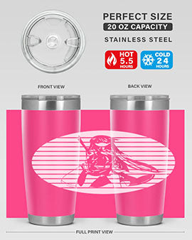 Anime art 196# tumbler featuring double wall vacuum stainless steel design with vibrant anime graphics.