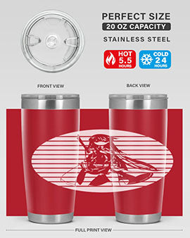 Anime art 196# tumbler featuring double wall vacuum stainless steel design with vibrant anime graphics.