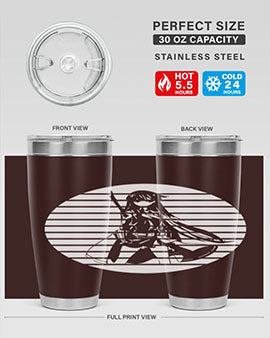 Anime art 196# tumbler featuring double wall vacuum stainless steel design with vibrant anime graphics.