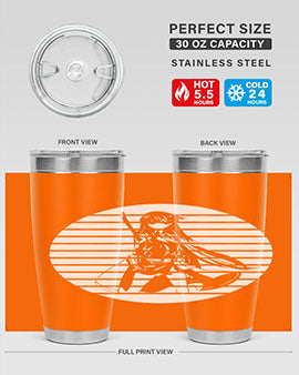 Anime art 196# tumbler featuring double wall vacuum stainless steel design with vibrant anime graphics.