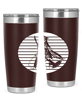 Anime art 196# tumbler featuring double wall vacuum stainless steel design with vibrant anime graphics.