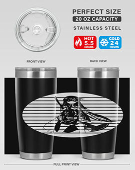 Anime art 196# tumbler featuring double wall vacuum stainless steel design with vibrant anime graphics.