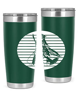 Anime art 196# tumbler featuring double wall vacuum stainless steel design with vibrant anime graphics.