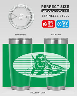 Anime art 196# tumbler featuring double wall vacuum stainless steel design with vibrant anime graphics.
