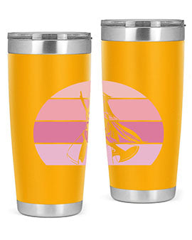 Anime art 197# tumbler featuring vibrant anime designs, double wall vacuum stainless steel construction, and a press-in drink-thru lid.
