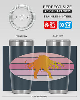 Anime art 200# Tumbler featuring vibrant anime designs, double wall vacuum stainless steel construction, and a drink-thru lid.
