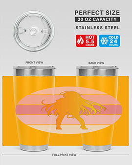 Anime art 200# Tumbler featuring vibrant anime designs, double wall vacuum stainless steel construction, and a drink-thru lid.