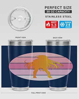 Anime art 200# Tumbler featuring vibrant anime designs, double wall vacuum stainless steel construction, and a drink-thru lid.