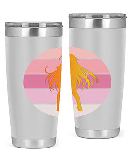 Anime art 200# Tumbler featuring vibrant anime designs, double wall vacuum stainless steel construction, and a drink-thru lid.