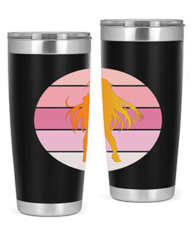 Anime art 200# Tumbler featuring vibrant anime designs, double wall vacuum stainless steel construction, and a drink-thru lid.