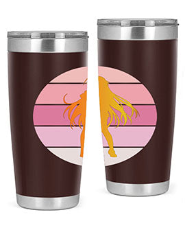 Anime art 200# Tumbler featuring vibrant anime designs, double wall vacuum stainless steel construction, and a drink-thru lid.