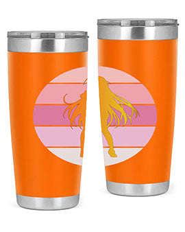 Anime art 200# Tumbler featuring vibrant anime designs, double wall vacuum stainless steel construction, and a drink-thru lid.