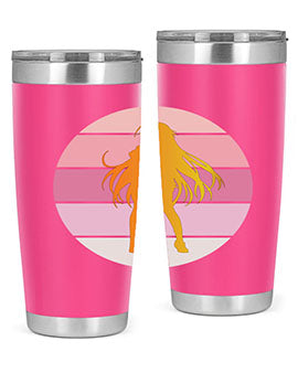 Anime art 200# Tumbler featuring vibrant anime designs, double wall vacuum stainless steel construction, and a drink-thru lid.