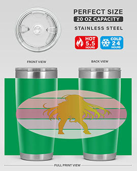 Anime art 200# Tumbler featuring vibrant anime designs, double wall vacuum stainless steel construction, and a drink-thru lid.