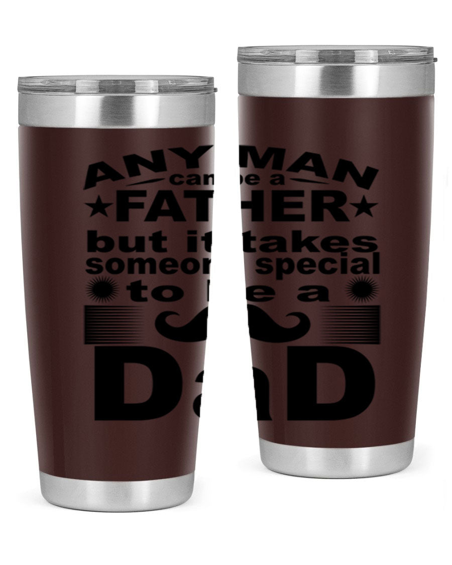 Any Man Father PNGA 238# Tumbler in stainless steel with a drink-thru lid, perfect for hot and cold beverages.
