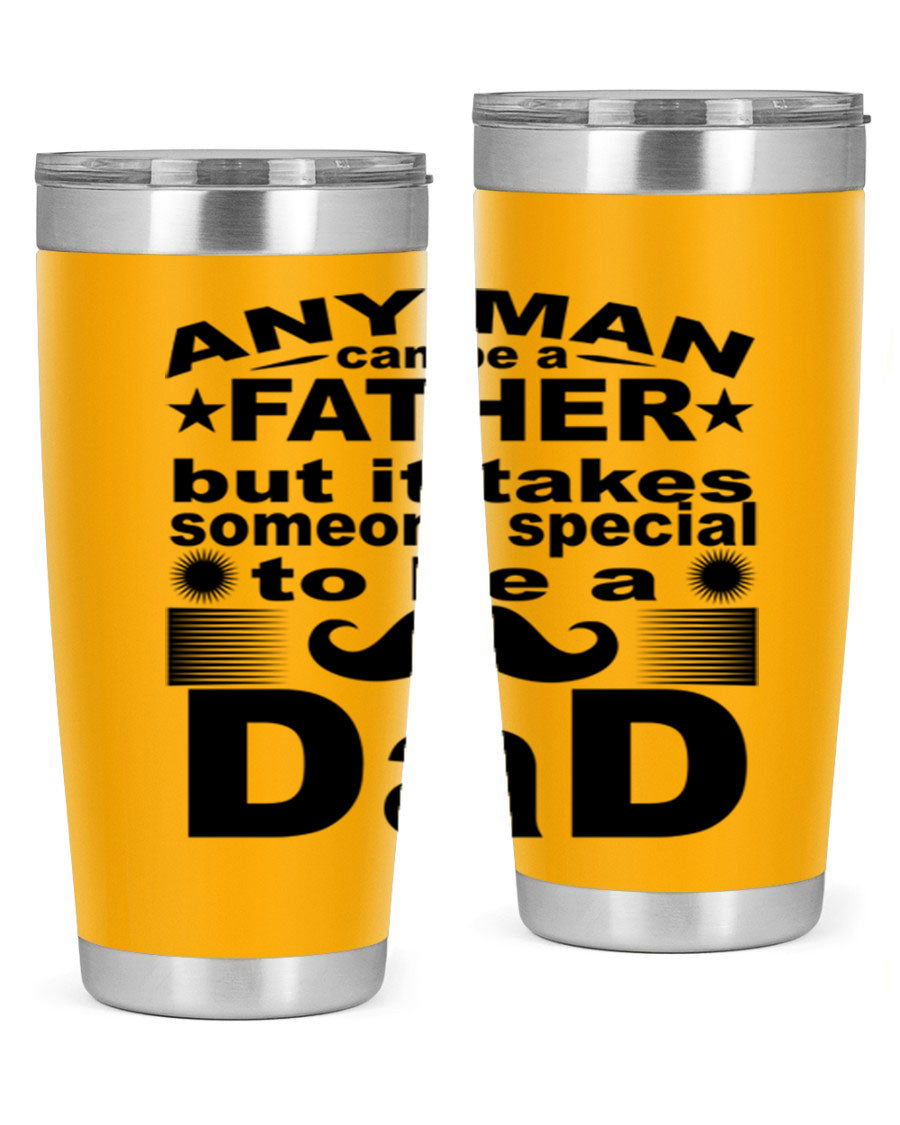 Any Man Father PNGA 238# Tumbler in stainless steel with a drink-thru lid, perfect for hot and cold beverages.
