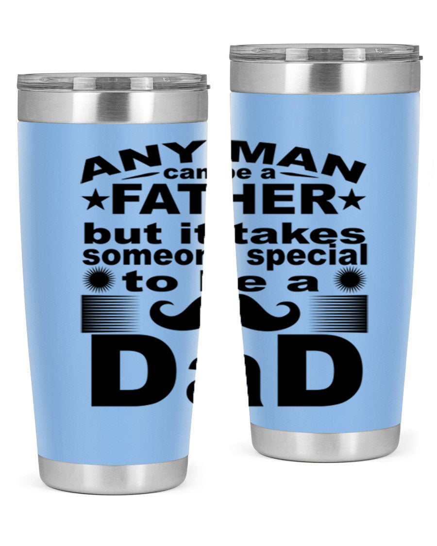 Any Man Father PNGA 238# Tumbler in stainless steel with a drink-thru lid, perfect for hot and cold beverages.