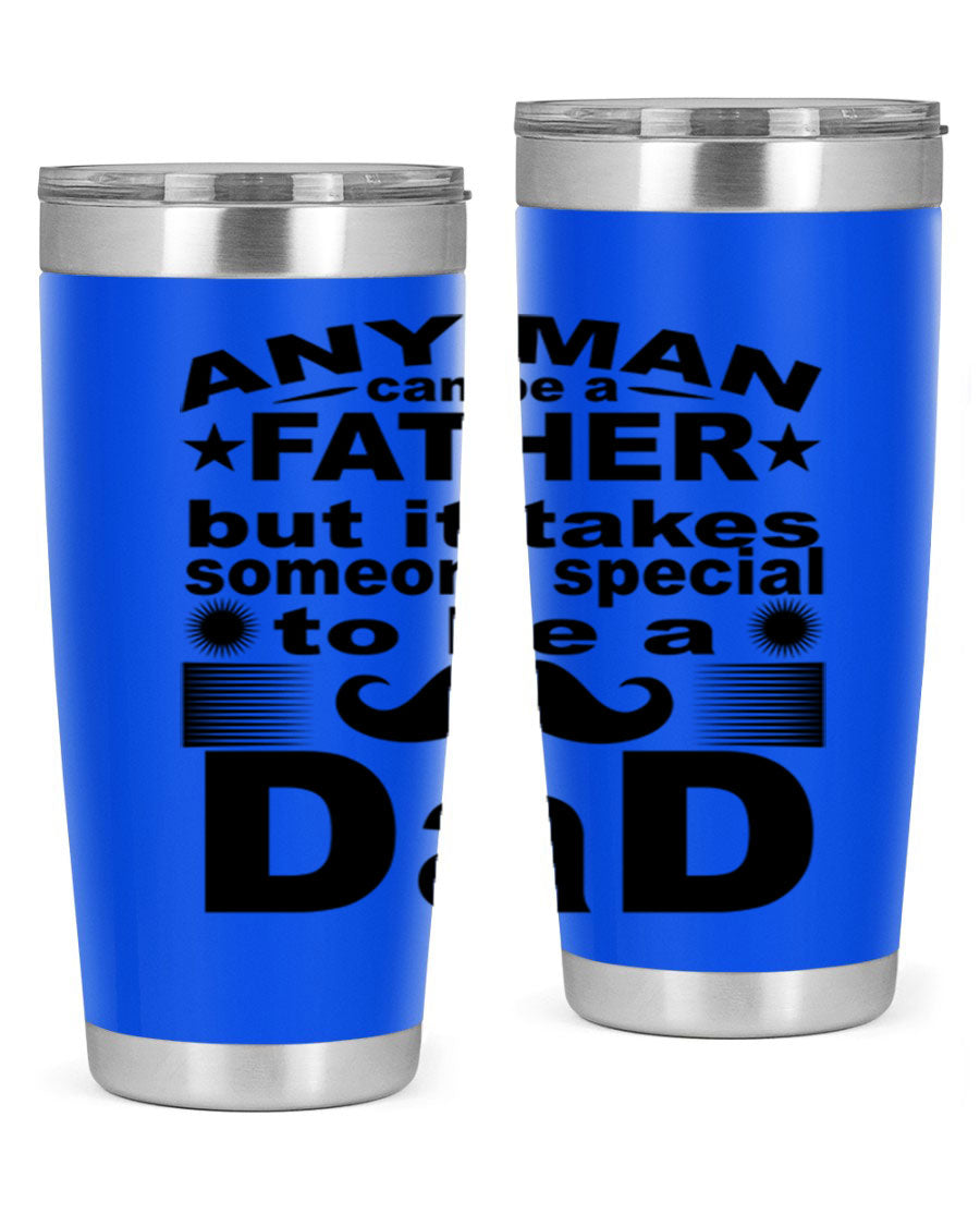 Any Man Father PNGA 238# Tumbler in stainless steel with a drink-thru lid, perfect for hot and cold beverages.