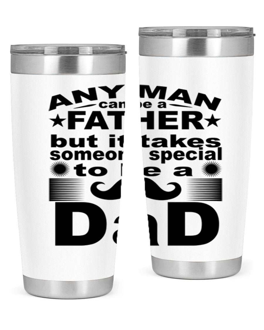 Any Man Father PNGA 238# Tumbler in stainless steel with a drink-thru lid, perfect for hot and cold beverages.