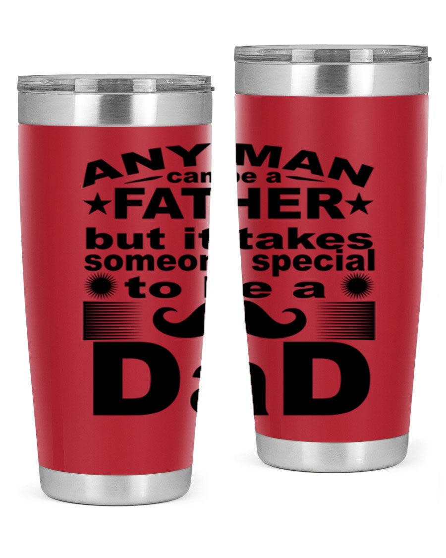 Any Man Father PNGA 238# Tumbler in stainless steel with a drink-thru lid, perfect for hot and cold beverages.