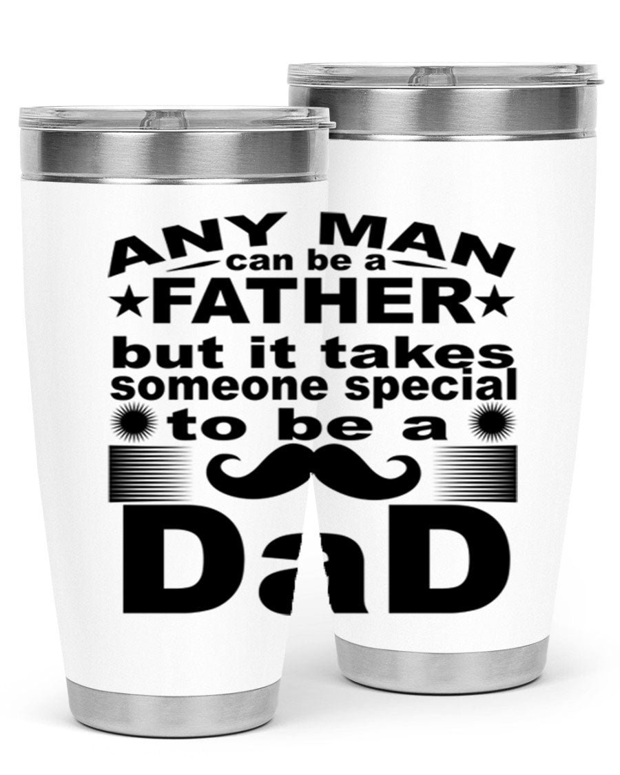Any Man Father PNGA 238# Tumbler in stainless steel with a drink-thru lid, perfect for hot and cold beverages.