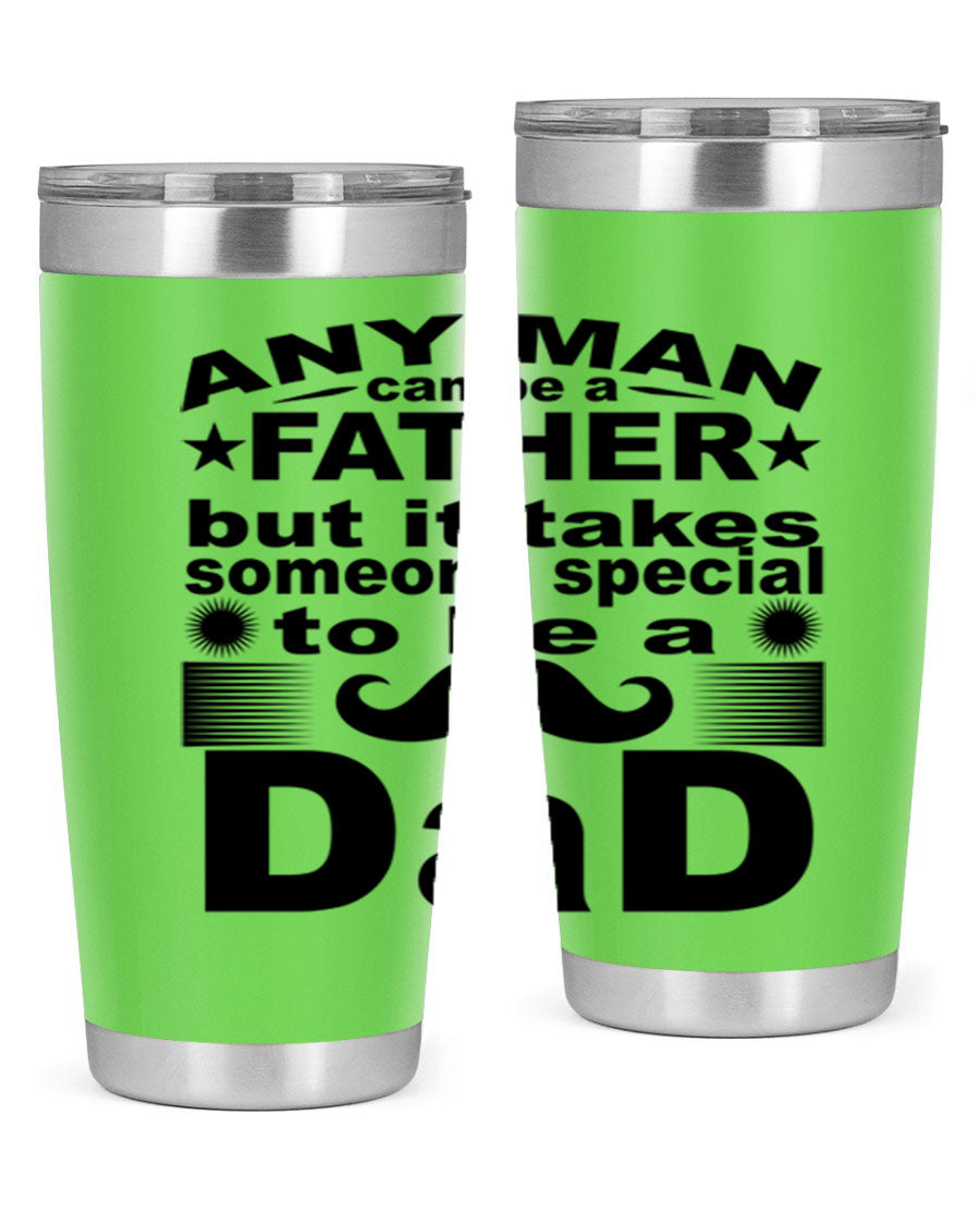 Any Man Father PNGA 238# Tumbler in stainless steel with a drink-thru lid, perfect for hot and cold beverages.