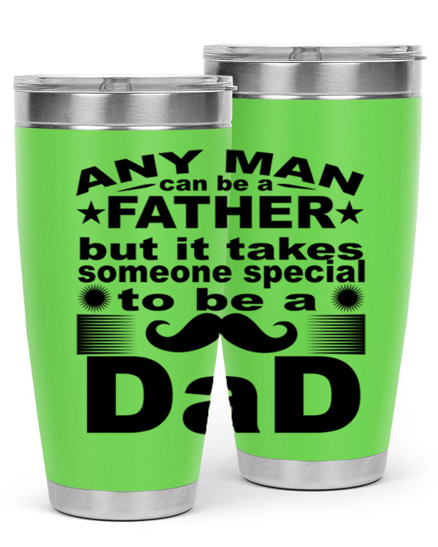 Any Man Father PNGA 238# Tumbler in stainless steel with a drink-thru lid, perfect for hot and cold beverages.
