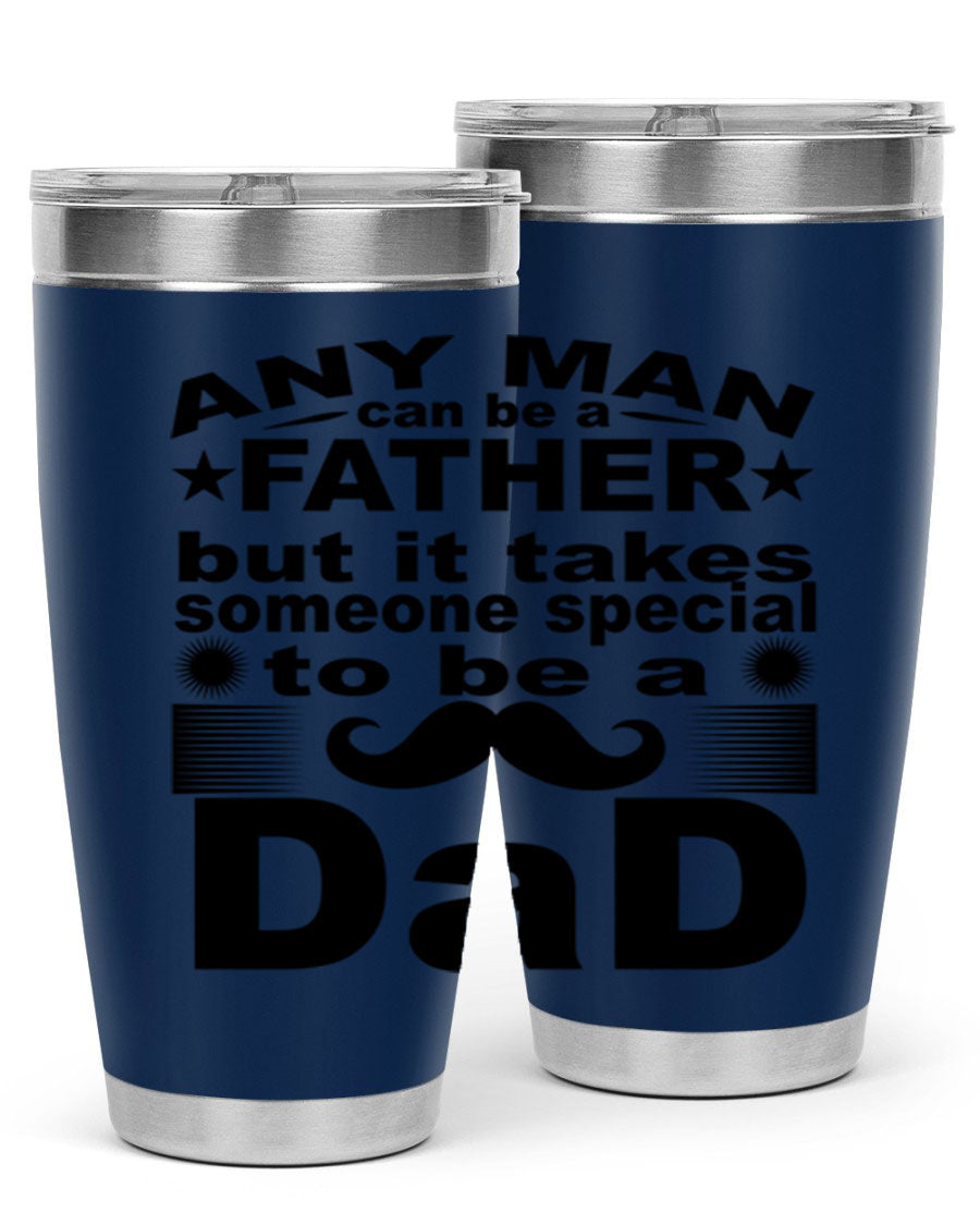 Any Man Father PNGA 238# Tumbler in stainless steel with a drink-thru lid, perfect for hot and cold beverages.