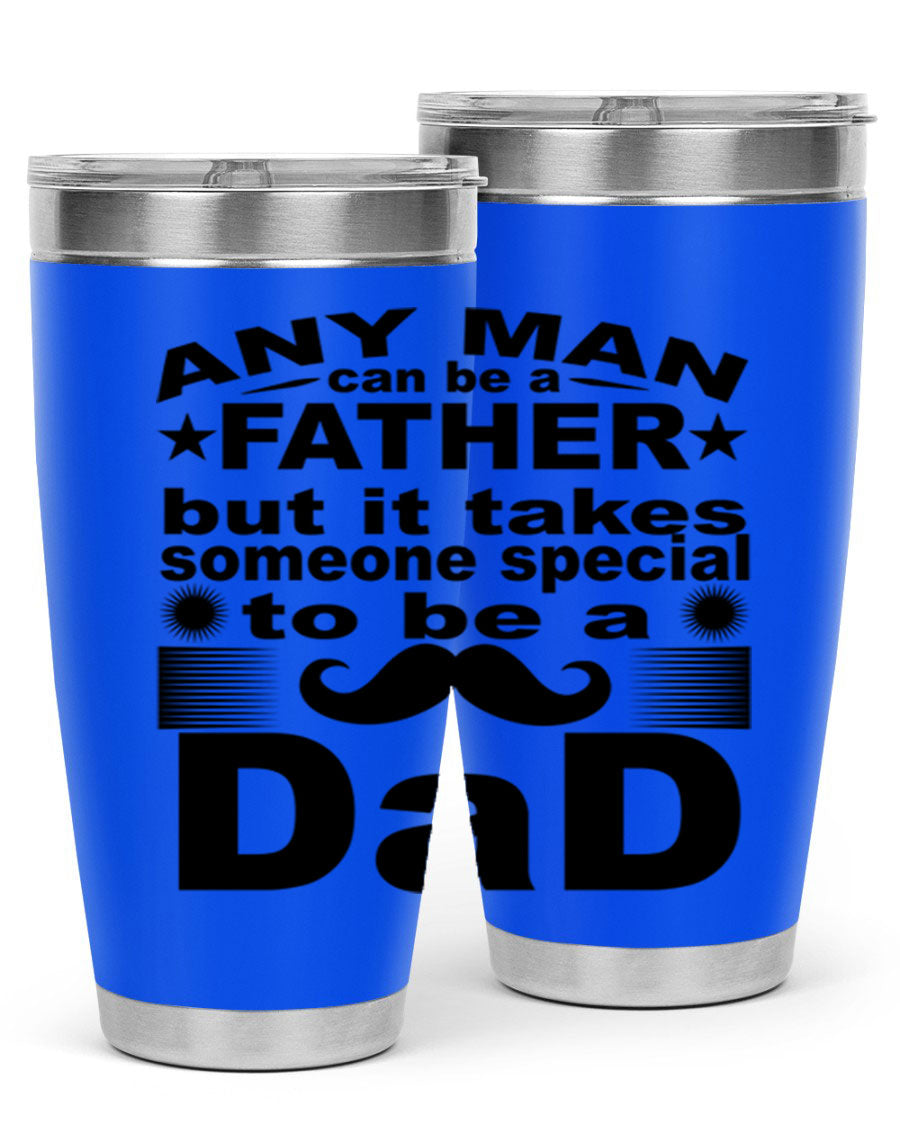 Any Man Father PNGA 238# Tumbler in stainless steel with a drink-thru lid, perfect for hot and cold beverages.