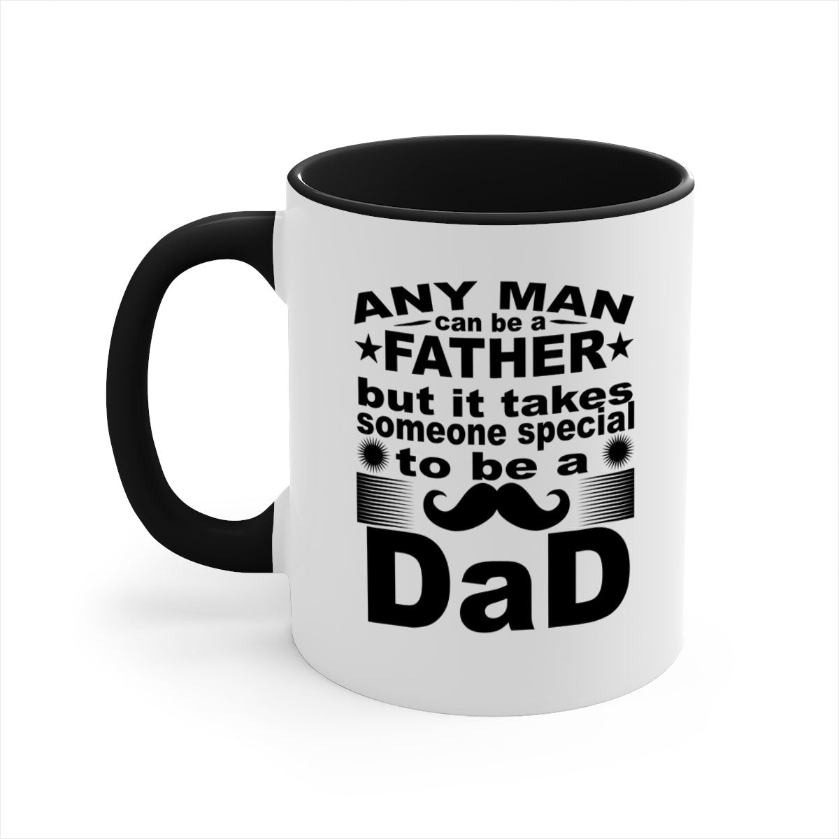 Any Man Father PNGA 238# Mug with colorful handle and glossy finish, perfect for coffee and tea.