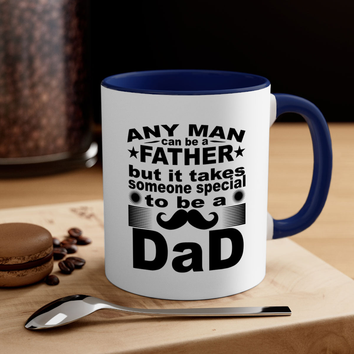 Any Man Father PNGA 238# Mug with colorful handle and glossy finish, perfect for coffee and tea.