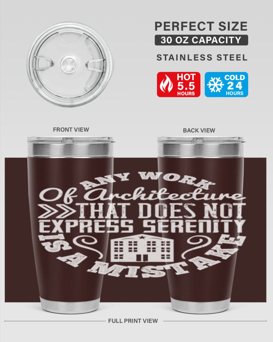 A stylish 20oz and 30oz stainless steel tumbler with a press-in lid, showcasing its sleek design and copper lining for temperature retention.