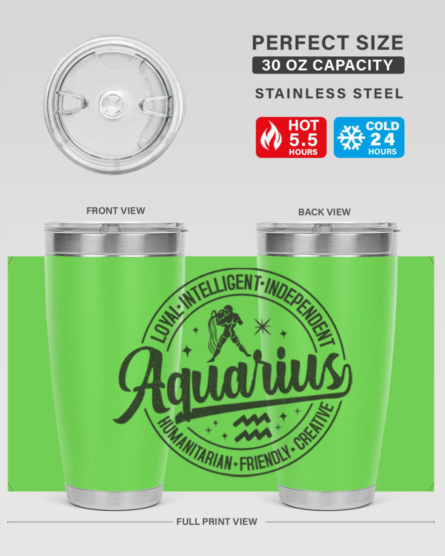 Aquarius 71# Tumbler in stainless steel with a stylish design, perfect for hot and cold beverages.