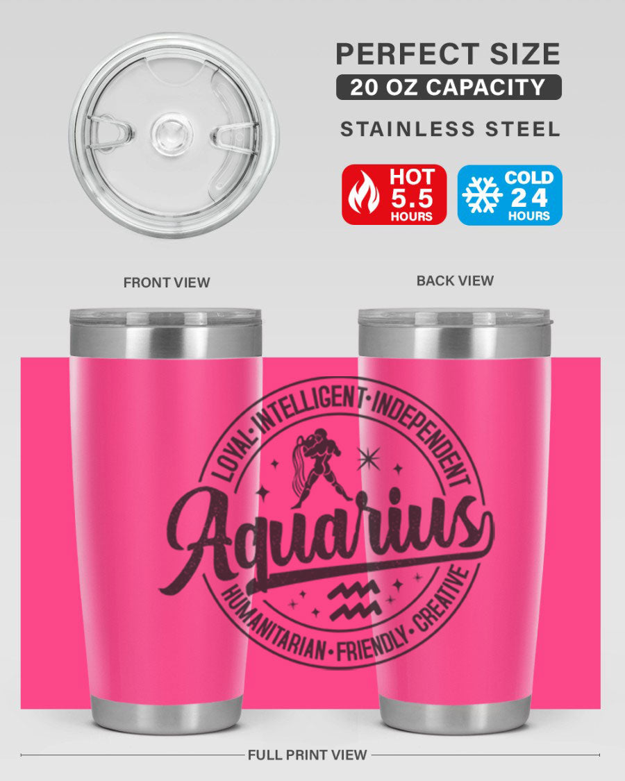 Aquarius 71# Tumbler in stainless steel with a stylish design, perfect for hot and cold beverages.