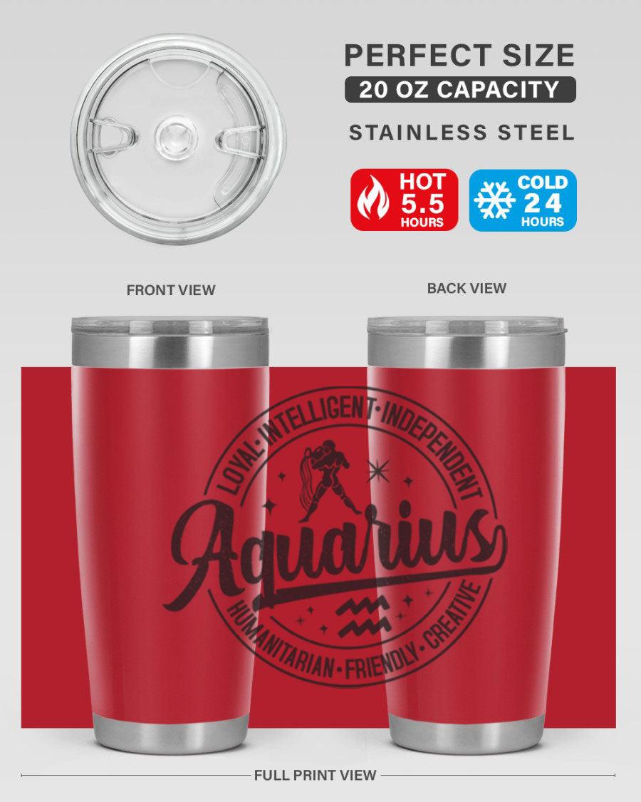 Aquarius 71# Tumbler in stainless steel with a stylish design, perfect for hot and cold beverages.