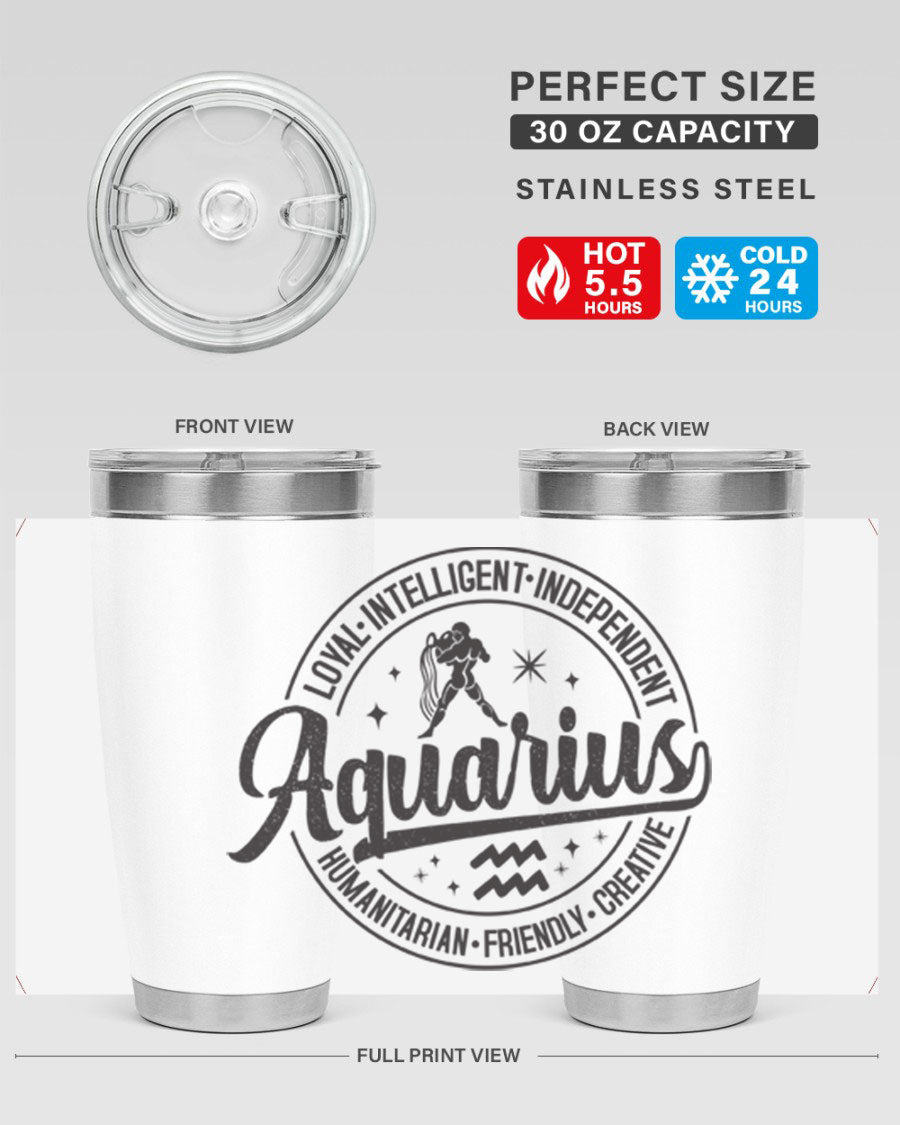 Aquarius 71# Tumbler in stainless steel with a stylish design, perfect for hot and cold beverages.