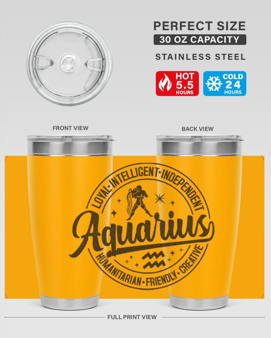 Aquarius 71# Tumbler in stainless steel with a stylish design, perfect for hot and cold beverages.