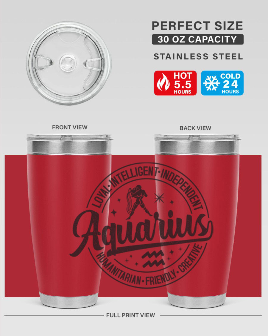 Aquarius 71# Tumbler in stainless steel with a stylish design, perfect for hot and cold beverages.