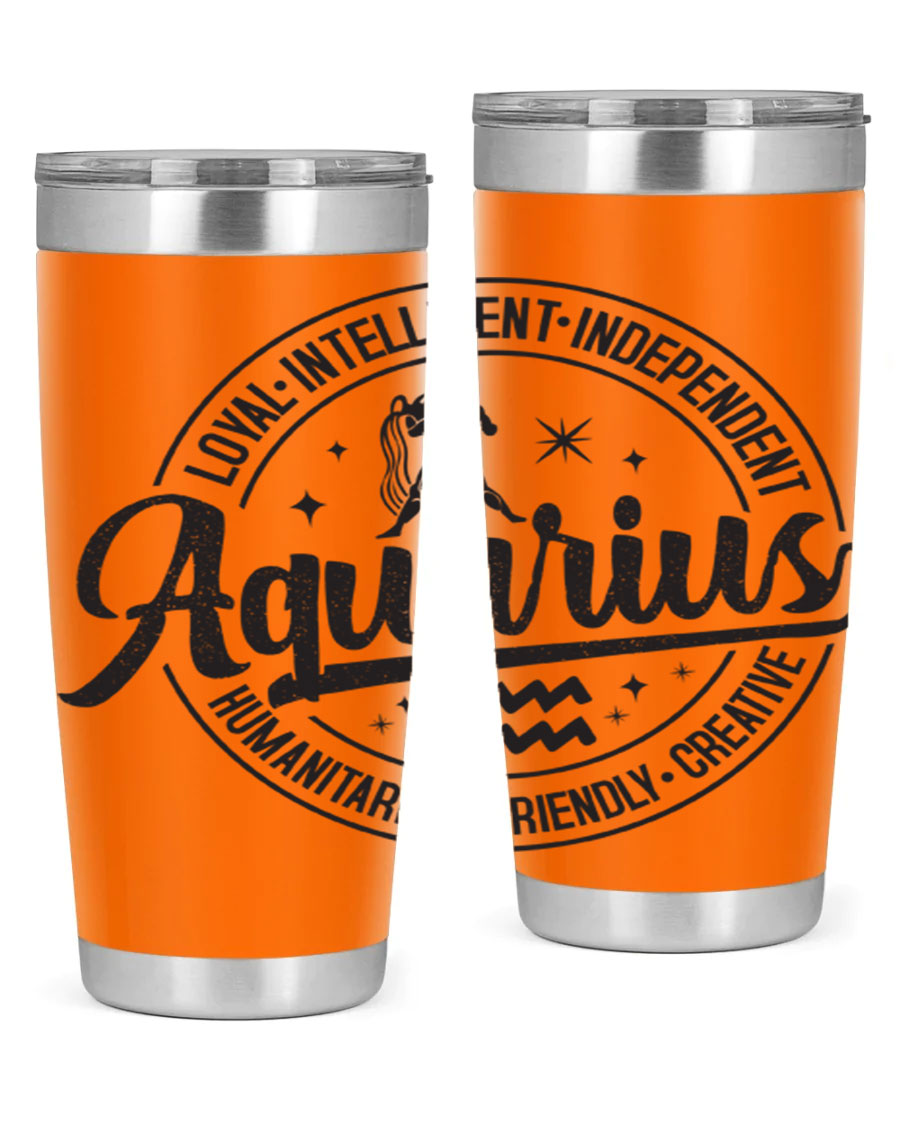 Aquarius 71# Tumbler in stainless steel with a stylish design, perfect for hot and cold beverages.