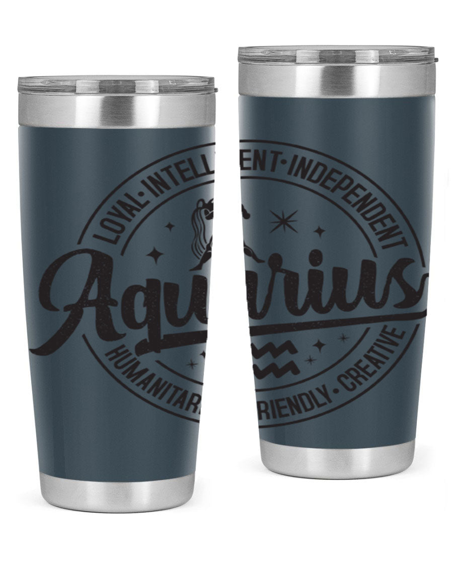 Aquarius 71# Tumbler in stainless steel with a stylish design, perfect for hot and cold beverages.