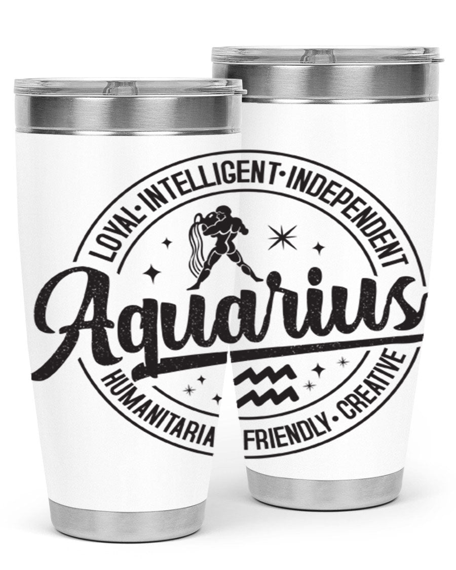 Aquarius 71# Tumbler in stainless steel with a stylish design, perfect for hot and cold beverages.