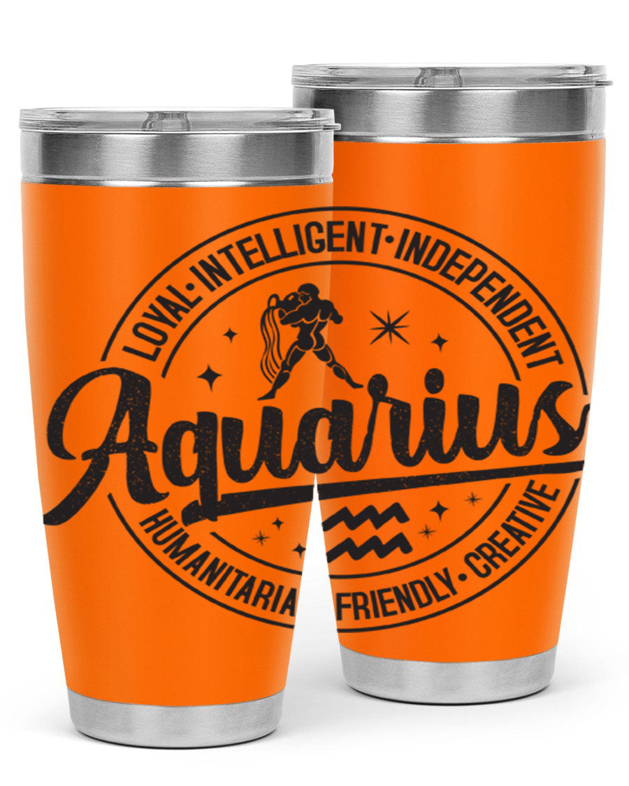Aquarius 71# Tumbler in stainless steel with a stylish design, perfect for hot and cold beverages.