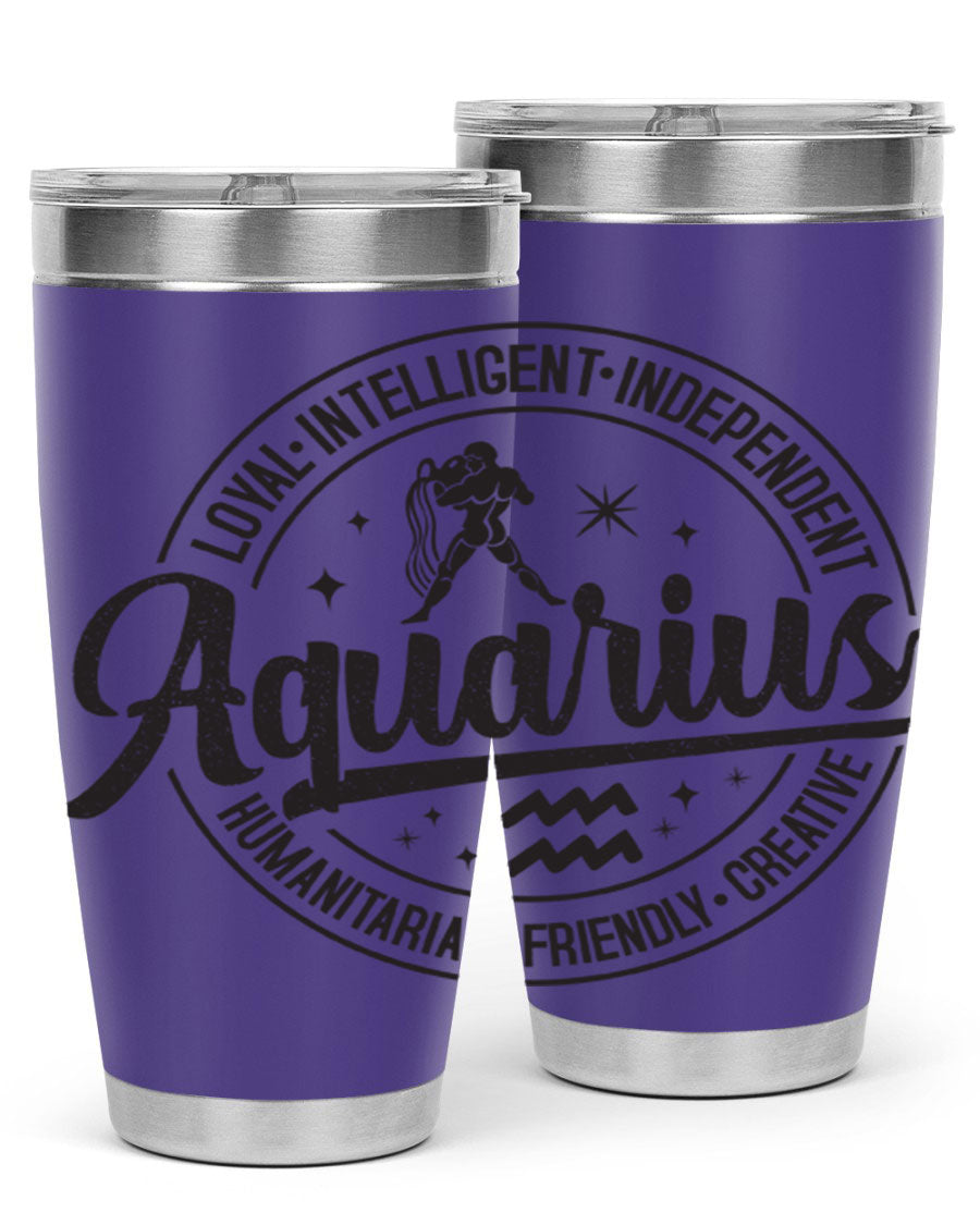 Aquarius 71# Tumbler in stainless steel with a stylish design, perfect for hot and cold beverages.