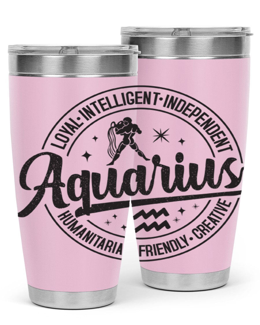 Aquarius 71# Tumbler in stainless steel with a stylish design, perfect for hot and cold beverages.