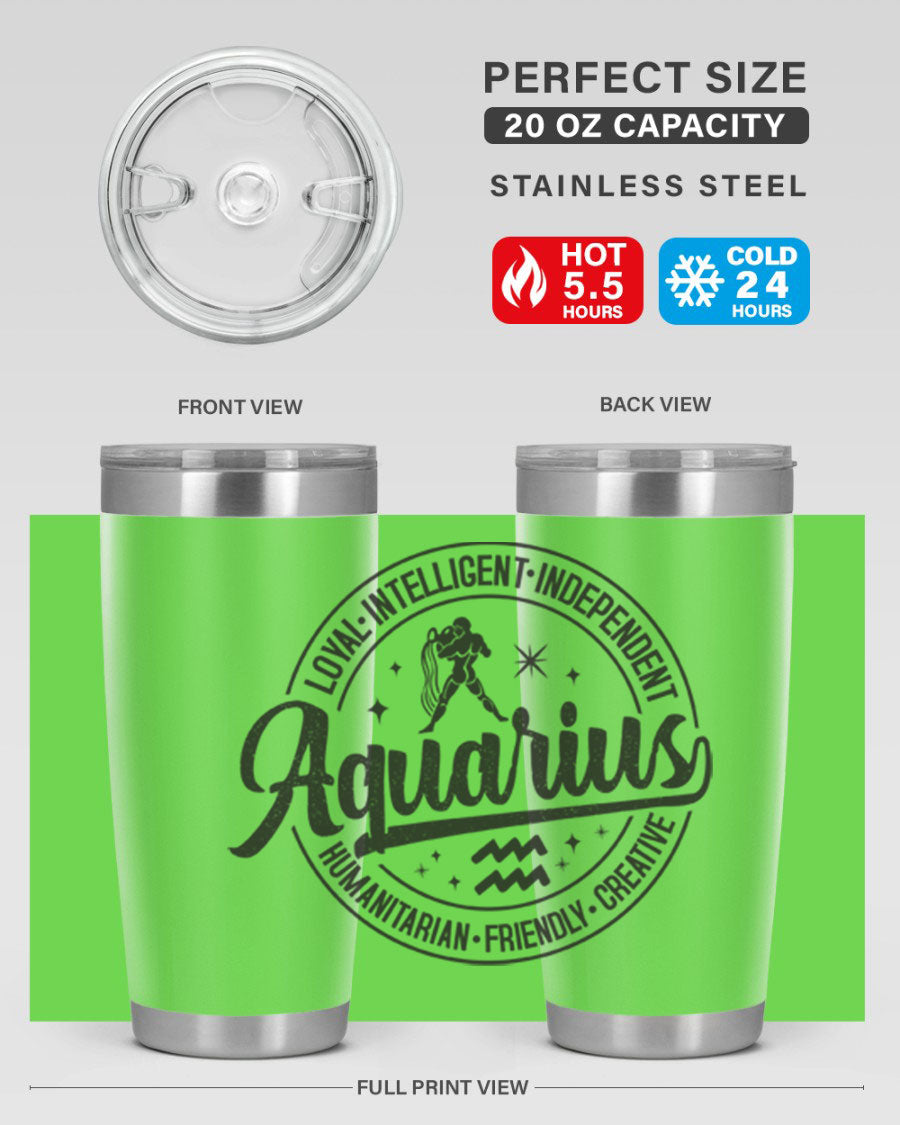 Aquarius 71# Tumbler in stainless steel with a stylish design, perfect for hot and cold beverages.