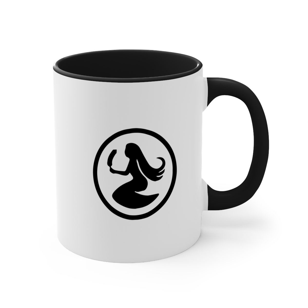 Aquarius 80# Zodiac Mug featuring a glossy finish, colored handle, and interior, available in multiple colors and sizes.