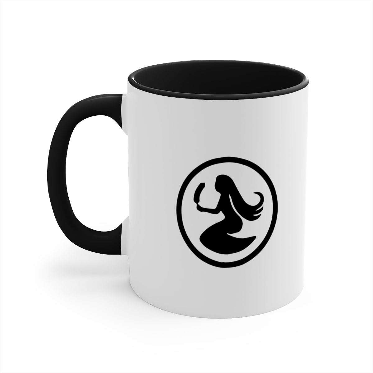 Aquarius 80# Zodiac Mug featuring a glossy finish, colored handle, and interior, available in multiple colors and sizes.