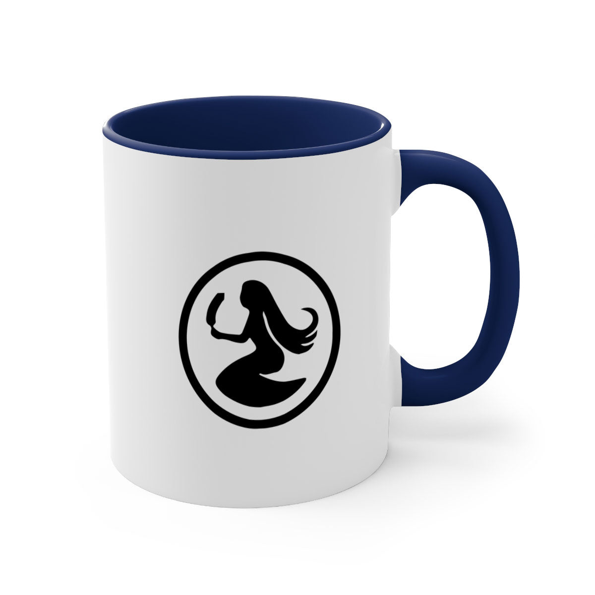 Aquarius 80# Zodiac Mug featuring a glossy finish, colored handle, and interior, available in multiple colors and sizes.