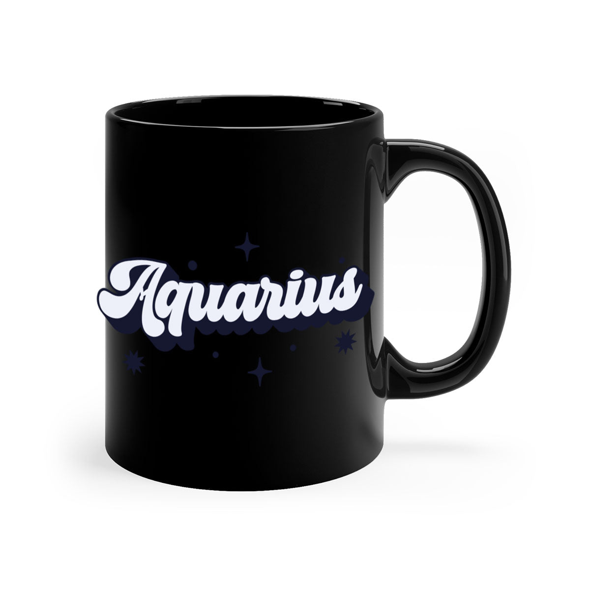 Aquarius 82# Zodiac Mug with a glossy finish, featuring a colored handle and interior, available in multiple colors.