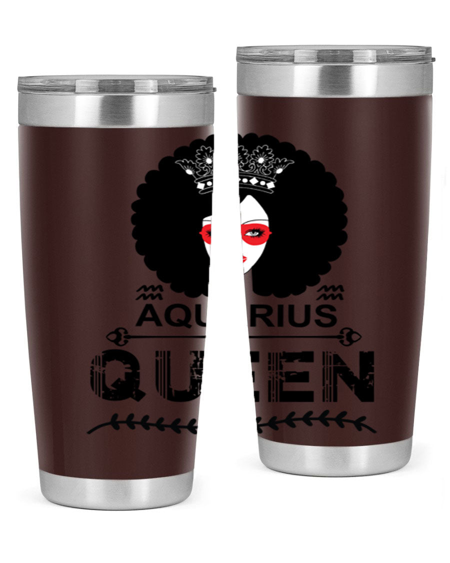 Aquarius Queen 75# Tumbler featuring a stylish design, double wall vacuum stainless steel construction, and a vibrant print, perfect for hot and cold beverages.